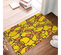 asbwuo Cartoon Cute Little Yellow Duck Door Mat -Dirt Trapping Outdoor Welcome Mats Non-Slip Outdoor Indoor Entrance Low Profile Front Doormat (24x16in)