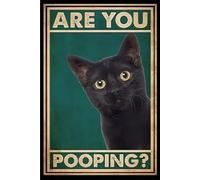 asbwuo Cat Love Poster, 6x8 inch Tin Sign, Bathroom Decor, Vintage Style Wall Art