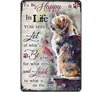 asbwuo Cat Lover to Be Happy in Life Gifts Funny Bathroom Decor Wall Art Coffee Bar Vintage Metal Tin Sign Office Home Toilet Signs Wall Decor Pictures 8X12 Inch