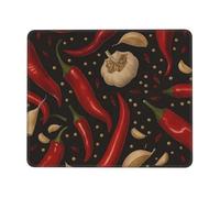 asbwuo Chili and Garlic Mouse Pad Rubber Non-Slip Waterproof Office Supplies 8.3 X 10.3 in