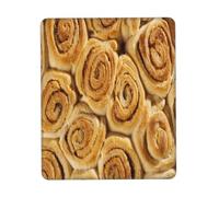 asbwuo Cinnamon Roll Mouse Pad Square Anti Slip Rubber Base Mouse Pad 7.9 X 9.5 in