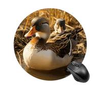 asbwuo Comfortable Mousepad Waterproof Non-Slip Rubber Base Mouse Pad Domestic Duck Round Printed Mouse Mat for Laptop Office