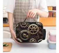 asbwuo Cool Steampunk Gears Insulated Lunch Bag for Women Lunch Box Large Capacity, Leakproof Tote with Detachable Handles- 5-Hour Cold/Hot Retention Cooler Bag for Office, Picnic, Camping