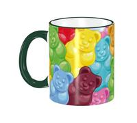 asbwuo Cute Candy Bear Coffee Mug with Handle Tea Cup Mug Drinking Cups Ceramic Reusable Funny Novelty Coffee Mugs Travel Cup Drinkware Accessories for Home Office Cups Gifts 11oz