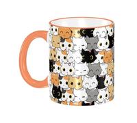 asbwuo Cute Cat Coffee Mug with Handle Tea Cup Mug Drinking Cups Ceramic Reusable Funny Novelty Coffee Mugs Travel Cup Drinkware Accessories for Home Office Cups Gifts 11oz