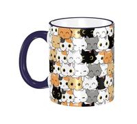 asbwuo Cute Cat Coffee Mug with Handle Tea Cup Mug Drinking Cups Ceramic Reusable Funny Novelty Coffee Mugs Travel Cup Drinkware Accessories for Home Office Cups Gifts 11oz