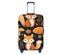 asbwuo Cute Fox Squirrel Suitcase Cover, Protector for Travel Double-Sided Graphic Print Elastic Luggage Cover (for 18-21 Inch Luggage)