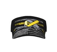 asbwuo Deaf Awareness America Flag Sun Visor Hats Sport Wear Athletic Sun Visor Caps Adjustable Sun Protection Visors for Women Men