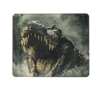 asbwuo Fiercely Crocodile Attack Mouse Pad Multi Size Rubber Lock Mouse Mat Non Slip Rubber Base