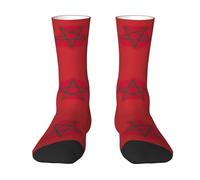 asbwuo Flag Of Morocco Print Socks For Men Women Calf Socks Adult Socks Crew Socks,Novelty Socks Warm And Breathable