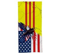 asbwuo Flag of South Vietnam and America Dominican Republic Bald Eagle Flag Absorbent Cotton Back, Soft Bath Towel 31.5"x63" Wraps Your Body