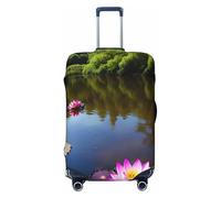 asbwuo fotor-ai-20230806154556_2 Print Luggage Cover,Fashion Suitcase Protector Washable Scratch Resistant, Black, X-Large