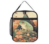 asbwuo Frog on Mountain Lunch Bag for Work & Travel - Leakproof Insulated Bento Box Cooler Tote for Men & Women