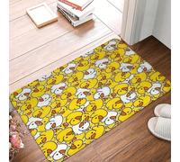 asbwuo Funny Cartoon Cute Little Yellow Duck Door Mat -Dirt Trapping Outdoor Welcome Mats Non-Slip Outdoor Indoor Entrance Low Profile Front Doormat (24x16in)