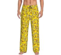 asbwuo Funny Cute Duck Yellow Men'S Pajama Pants Sleep Long Pants,Lounge Bottoms With Elastic Waist, Nightwear Gifts For Men