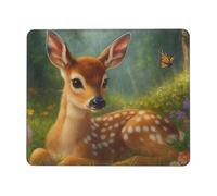 asbwuo Graceful Deer in Wildflower Meadow Mouse Pad Multi Size Rubber Lock Mouse Mat Non Slip Rubber Base