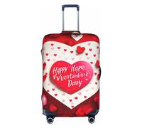 asbwuo Happy Valentine's Day Scratch Resistant Suitcase Cover Travel Luggage Protector,SuitcaseIncluded