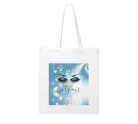 asbwuo Hello Gorgeous Blue Eyes Durable Canvas Tote Bag - Reusable Shopping Bag, Eco-Friendly & Washable For Travel, Camping, Daily Use