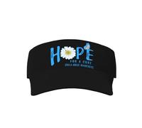 asbwuo Hope for a Cure Child AbuseAwareness Flower Sun Visor Hats Sport Wear Athletic Sun Visor Caps Adjustable Sun Protection Visors for Women Men