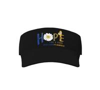 asbwuo Hope for a Cure Down Syndrome Awareness Flower Sun Visor Hats Sport Wear Athletic Sun Visor Caps Adjustable Sun Protection Visors for Women Men