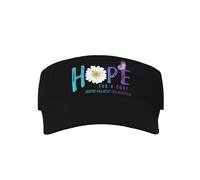 asbwuo Hope for a Cure Hospice Palliative Care Awareness Flower Sun Visor Hats Sport Wear Athletic Sun Visor Caps Adjustable Sun Protection Visors for Women Men