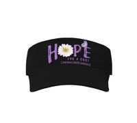 asbwuo Hope for a Cure Lymphoma Cancer Awareness Flower Sun Visor Hats Sport Wear Athletic Sun Visor Caps Adjustable Sun Protection Visors for Women Men