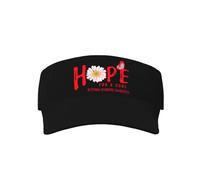 asbwuo Hope for a Cure National Bleeding Disorders Awareness Flower Sun Visor Hats Sport Wear Athletic Sun Visor Caps Adjustable Sun Protection Visors for Women Men