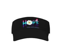 asbwuo Hope for a Cure Thyroid Cancer Awareness Flower Sun Visor Hats Sport Wear Athletic Sun Visor Caps Adjustable Sun Protection Visors for Women Men