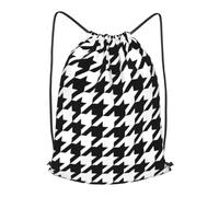 asbwuo Houndstooth Outdoor Leisure Drawstring Backpack, Lightweight Waterproof Sports Bag For Men & Women - Gym, Yoga, Travel