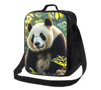 asbwuo Insulated Lunch Box for Men Women Reusable Lunch Bag Panda with a Tilted Head Cooler Tote Bags for Work Picnic