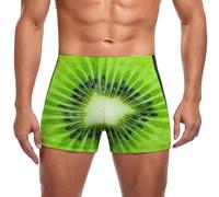 asbwuo Kiwi Fruits SliceMen's Swimming Trunks, Quick-Drying Beach Shorts, Swimwear