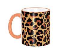 asbwuo Leopard Pattern Print Coffee Mug with Handle Tea Cup Mug Drinking Cups Ceramic Reusable Funny Novelty Coffee Mugs Travel Cup Drinkware Accessories for Home Office Cups Gifts 11oz