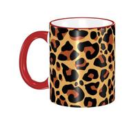 asbwuo Leopard Pattern Print Coffee Mug with Handle Tea Cup Mug Drinking Cups Ceramic Reusable Funny Novelty Coffee Mugs Travel Cup Drinkware Accessories for Home Office Cups Gifts 11oz