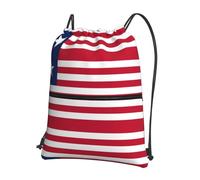 asbwuo Liberian flag Printed floral pocket gym bag zippered drawstring backpack suitable for travel