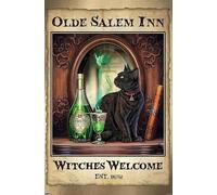 asbwuo Lisa Parker - Absinthe Witches Welcome Poster Metal Tin Signs 8x12 Inch Tin Sign Poster Metal