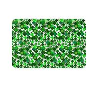 asbwuo Luck O' The Irish Shamrocks Front Door Mat, Heavy Duty Durable Welcome Mat for Outdoor Indoor, Flannel Bright Decorative Floor Mat for Bedside and Living Room