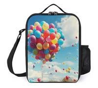 asbwuo Lunch Bag for Men Women Reusable Insulated Lunchbox Colorful Balloons Blue Sky Lunch Tote Bag for Work Picnic