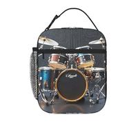 asbwuo Lunch Bag for Men Women Reusable Insulated Lunchbox Cool Drum Set Lunch Tote Bag for Work Picnic