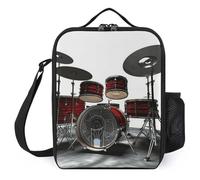 asbwuo Lunch Bag for Men Women Reusable Insulated Lunchbox Cool Drum Set Lunch Tote Bag for Work Picnic