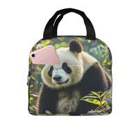 asbwuo Lunch Bag for Men Women Reusable Insulated Lunchbox Panda with a Tilted Head Lunch Tote Bag for Work Picnic