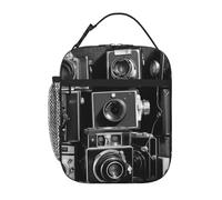 asbwuo Lunch Bag for Men Women Reusable Insulated Lunchbox Retro Cool Camera Collection Lunch Tote Bag for Work Picnic