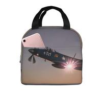 asbwuo Lunch Bag for Men Women Reusable Insulated Lunchbox World War Aircraft Airplane Lunch Tote Bag for Work Picnic