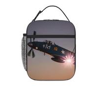 asbwuo Lunch Bag for Men Women Reusable Insulated Lunchbox World War Aircraft Airplane Lunch Tote Bag for Work Picnic