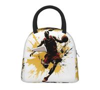 asbwuo Lunch Bag for Women Men Basketball Man Dribbling in The Air Insulated Lunch Box for Adult Reusable Lunch Tote Bag for Work Picnic Travel