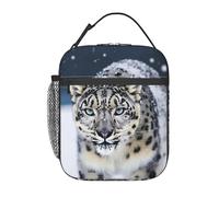 asbwuo Lunch Bag Leopards in The Snow Lunch Box for Women Insulated Lunch Bag Lunch Tote Bags Large Insulated Cooler Bags