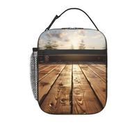 asbwuo Lunch Bag Wooden Floor Lunch Box for Women Insulated Lunch Bag Lunch Tote Bags Large Insulated Cooler Bags
