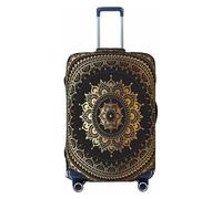 asbwuo Mandala Print Luggage Cover,Fashion Suitcase Protector Washable Scratch Resistant, Black, Small