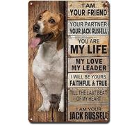 asbwuo Metal Sign Tin Sign Vintage Wall Art I Am Your Friend Gift for Jack Russell Lovers Vintage Wall Art Prints Garden Sign for Home Decor 8x12inches