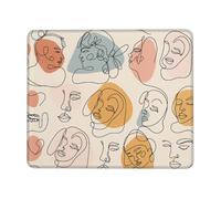 asbwuo Minimalist Female Face Mouse Pad Multi Size Rubber Lock Mouse Mat Non Slip Rubber Base