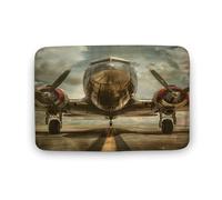 asbwuo Modern Airplane Sky Bathroom Rug, Airport Runway Bath Mat with Non Slip Backing, Soft Microfiber Floor Mat for Shower Sink Entryway, 16"x24"